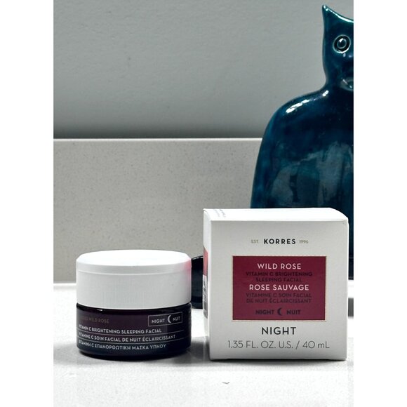 Korres Wild Rose Advanced Brightening Sleeping Facial Mask Cream 1.35 fl oz NIB - Picture 1 of 6